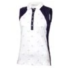 Ladies Katy Sleeveless Polo Shirt With Curved Seams Birdie