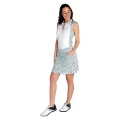 Ladies Katy Sleeveless Polo Shirt With Curved Seams Watermark -Women's Golf Fashion - Green Lamb P SG22923GREENLAMBSHIRTWATERMARKLADIES 4 L