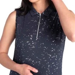 Ladies Katrianna Sleeveless Polo Shirt Navy -Women's Golf Fashion - Green Lamb P SG22924GREENLAMBSHIRTNAVYLADIES 5 L