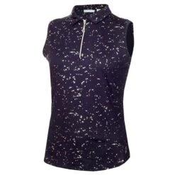 Ladies Katrianna Sleeveless Polo Shirt Navy