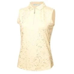 Ladies Katrianna Sleeveless Polo Shirt Stone