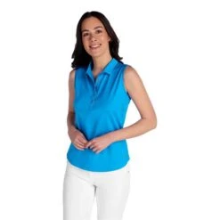 Ladies Kaydee Sleeveless Ripple Polo Shirt Cobalt -Women's Golf Fashion - Green Lamb P SG22925GREENLAMBSHIRTCOBALTLADIES 2 L