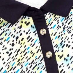 Ladies Kaye Sleeveless Printed Dress Watermark 11 Ladies Kaye Sleeveless Printed Dress Watermark -Women's Golf Fashion - Green Lamb P SG22926GREENLAMBDRESSWATERMARKLADIES 5 L