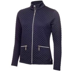 Ladies Kaydra Quilted Full Zip Jacket Navy