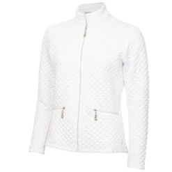 Ladies Kaydra Quilted Full Zip Jacket White
