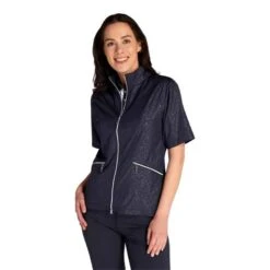 Ladies Kea ½ Sleeve Windbreaker Navy -Women's Golf Fashion - Green Lamb P SG22930GREENLAMBWINDBREAKERNAVYLADIES 2 L