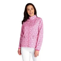 Ladies Keela Printed Windbreaker Swirl -Women's Golf Fashion - Green Lamb P SG22931GREENLAMBWINDBREAKERSWIRLLADIES 2 L