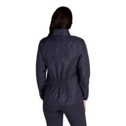 Ladies Keeva Jacquard Windbreaker Navy -Women's Golf Fashion - Green Lamb P SG22932GREENLAMBWINDBREAKERNAVYLADIES 3 L