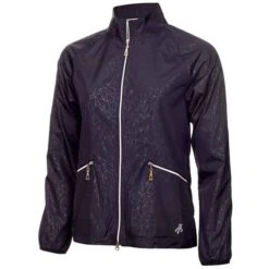 Ladies Keeva Jacquard Windbreaker Navy