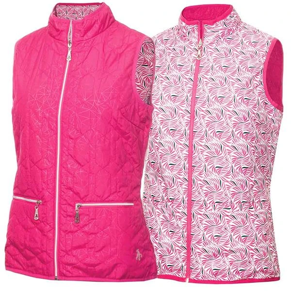 Ladies Kelly Reversible Gilet Magenta Swirl 1 Ladies Kelly Reversible Gilet Magenta Swirl