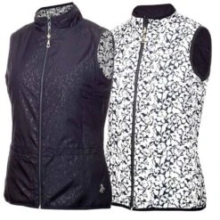 Ladies Kelly Reversible Gilet Navy Lace