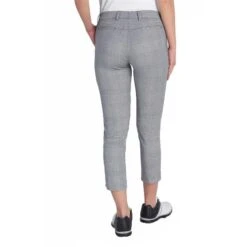 Ladies Kellyann Check Ankle Grazers Navy White -Women's Golf Fashion - Green Lamb P SG22934GREENLAMBTROUSERNAVYWHITELADIES 3 L