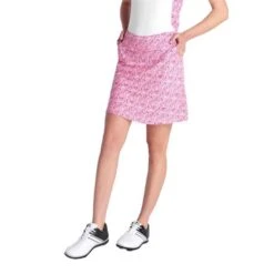 Ladies Kelsey Printed Flared Skort Swirl -Women's Golf Fashion - Green Lamb P SG22935GREENLAMBSKORTSWIRLLADIES 2 L