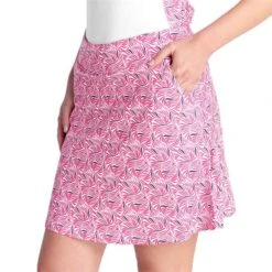 Ladies Kelsey Printed Flared Skort Swirl -Women's Golf Fashion - Green Lamb P SG22935GREENLAMBSKORTSWIRLLADIES 5 L