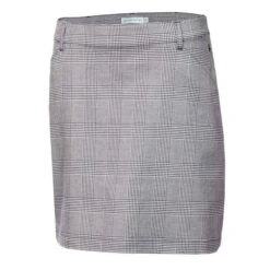Ladies Kendra Check Skort Navy - White