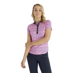 Ladies Melanie Printed Polo Shirt Sepa Print 8 Ladies Melanie Printed Polo Shirt Sepa Print -Women's Golf Fashion - Green Lamb P SG23960GREENLAMBSHIRTSEPAPRINTLADIES 2 L