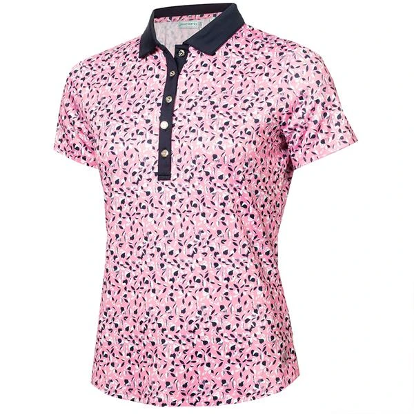 Ladies Melanie Printed Polo Shirt Sepa Print 1 Ladies Melanie Printed Polo Shirt Sepa Print