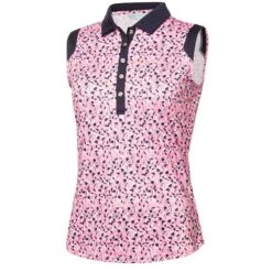 Ladies Marie Printed Sleeveless Polo Shirt Sepa Print