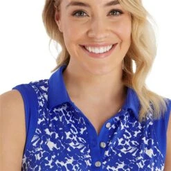 Mercy Printed Sleeveless Dress Floral Print -Women's Golf Fashion - Green Lamb P SG23967GREENLAMBDRESSFLORALPRINTLADIES 5 L