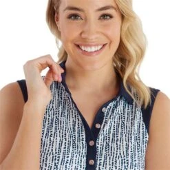 Mercy Printed Sleeveless Dress Waterfall Print 11 Mercy Printed Sleeveless Dress Waterfall Print -Women's Golf Fashion - Green Lamb P SG23967GREENLAMBDRESSWATERFALLPRINTLADIES 5 L