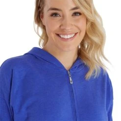 Ladies Maryanne Full Zip Hoodie Cornflower -Women's Golf Fashion - Green Lamb P SG23972GREENLAMBHOODIECORNFLOWERLADIES 5 L