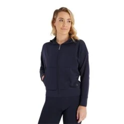 Ladies Maryanne Full Zip Hoodie Navy -Women's Golf Fashion - Green Lamb P SG23972GREENLAMBHOODIENAVYLADIES 2 L