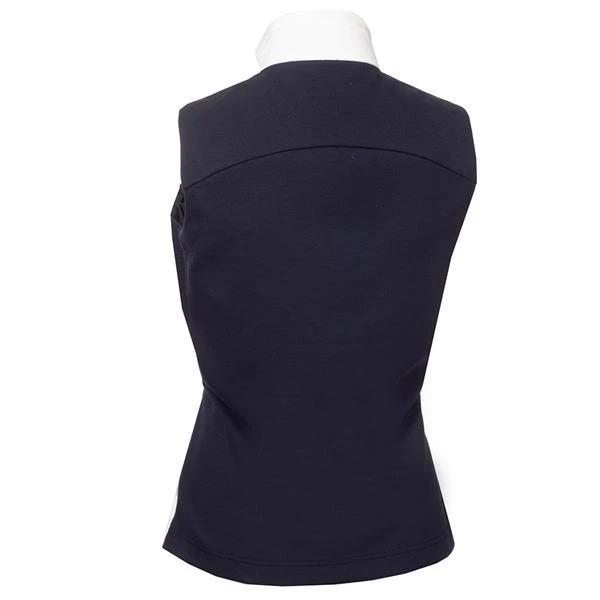 Maria Quilted Gilet White - Navy 2 Maria Quilted Gilet White - Navy - Image 2