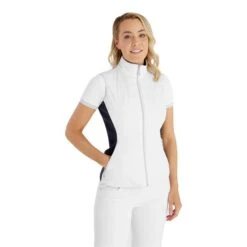 Maria Quilted Gilet White - Navy 8 Maria Quilted Gilet White - Navy -Women's Golf Fashion - Green Lamb P SG23973GREENLAMBGILETWHITENAVYLADIES 2 L