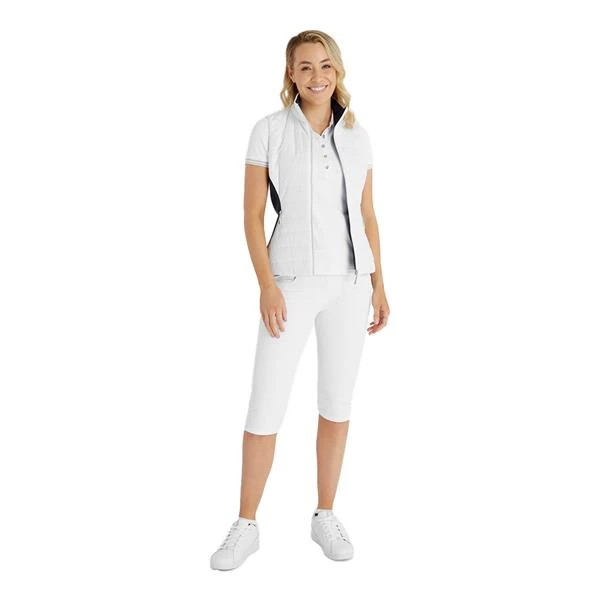 Maria Quilted Gilet White - Navy 6 Maria Quilted Gilet White - Navy - Image 6