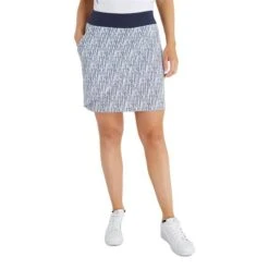 Ladies Melissa Printed Skort Waterfall Print -Women's Golf Fashion - Green Lamb P SG23975GREENLAMBSKORTWATERFALLPRINTLADIES 2 L