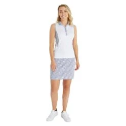 Ladies Melissa Printed Skort Waterfall Print -Women's Golf Fashion - Green Lamb P SG23975GREENLAMBSKORTWATERFALLPRINTLADIES 4 L
